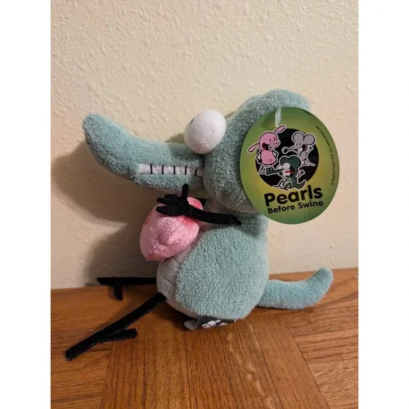 Pearls Before Swine Larry Croc Plush Stephan Pastis‎ Comic Strip New With Tags - Picture 2 of 9